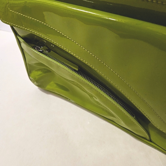 Furla - Patent Leather Shoulder Bag in Green - *Please Read* - Picture 9 of 11